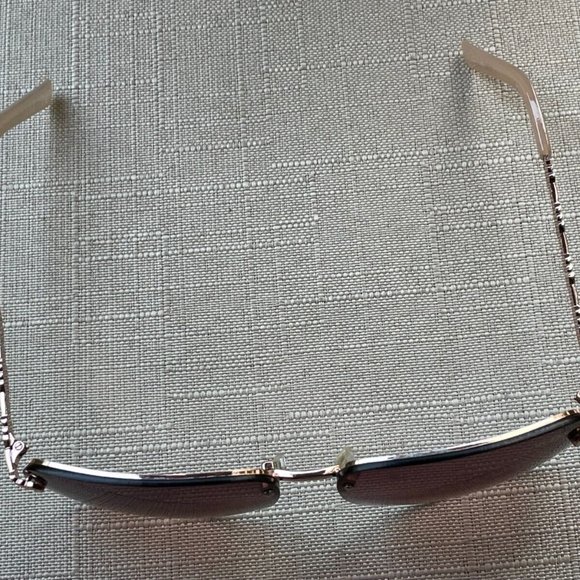 Guess Women Sunglasses GF0388 28T 66[]14 135 Eye Wear Gold Tone Half Rim Shades - Picture 7 of 11